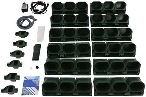 Self Watering Planters with Timer and Rain Sensor, 36-Pocket Wall Mounted Vertical Garden System - Automatic Drip Irrigation Kit for Indoor Outdoor Balcony, Grow Herbs Vegetables Flowers