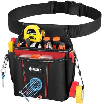 Tool Belt for Men, 10 Pockets Magnetic Tool Pouch Heavy Duty Toolbelt