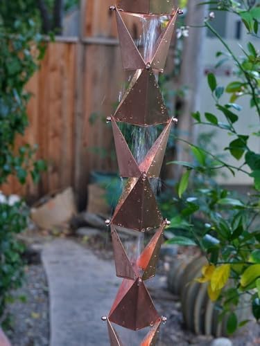 Nutshell Stores Origami Rain Chain - Copper - 12 Feet