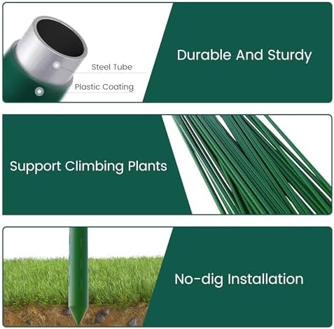 36 Inch 3 Ft Plant Support Garden Stakes for Outdoor Plants, 50 PCS