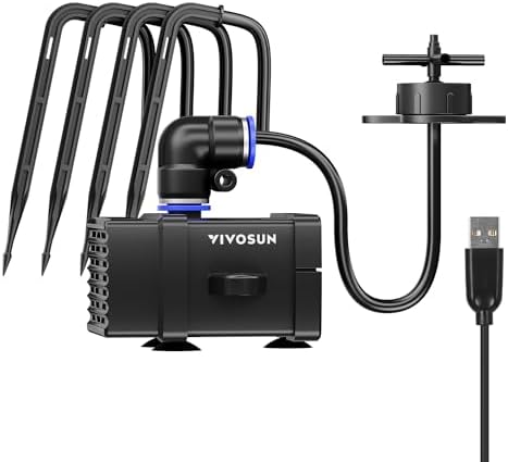 VIVOSUN FlexFeed Drip Irrigation Kit, 4W Automatic Irrigation System