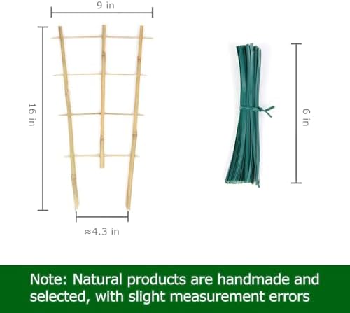 Plant Trellis Indoor, 16in Bamboo Trellises, 6 Pack Small Trellis