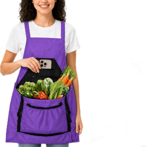 Gardening Apron,Canvas Garden Apron with Pockets for Women and Men,Harvest Apron,Gifts for Gardeners