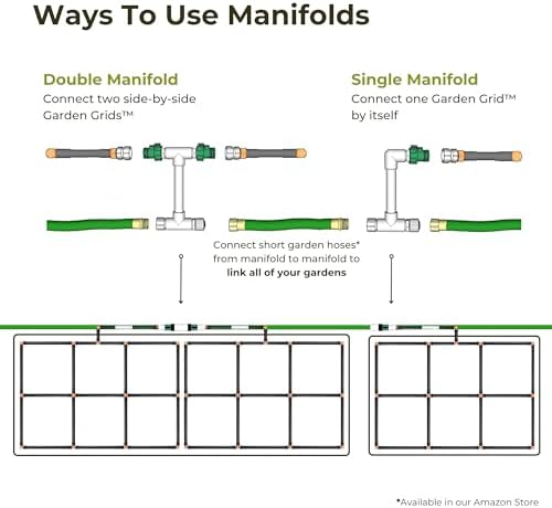Garden Grid Manifold | Link Multiple Garden Grids | 12" Tall, Double Style