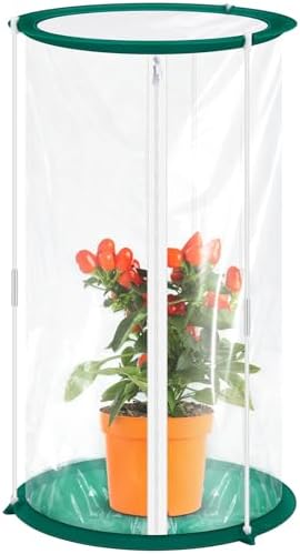 Nuanchu 1 Piece Mini Greenhouse PVC Plant Cover 19.7 x 10.2 Inch Cover