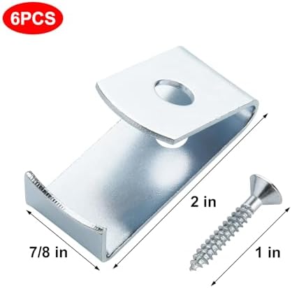 Cosmos Pack of 6 Flower Pot Clips Terracotta Pots Hangers Iron Pot Hanger Wall Hooks with Screws Holds Standard 5 to 8 inch Wall Clay Pots, Hanging on Tree Wall for Outdoor Garden Plant (Silver Tone)