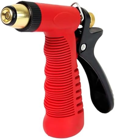 Chapin 4608: Adjustable Cone Tip Garden Hose Spray Nozzle with Rear Trigger Grip, Threaded Connection Fits Standard Garden Hose, for Gardening, Landscaping, Watering and Outdoor Jobs, Red/Black