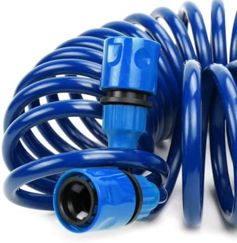 EVA Recoil Garden Hose 25ft - Includes 7 Pattern Spray Nozzle,Retractable Curly Water Hose