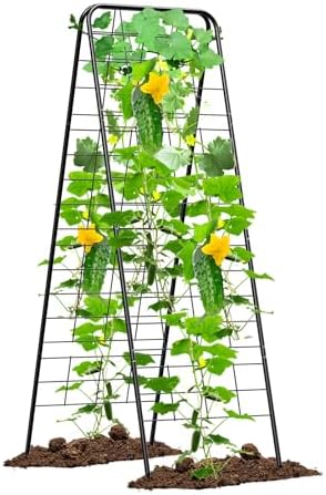 Heavy Duty Cucumber Trellis, 50" x 17" Trellis for Climbing Plants Outdoor