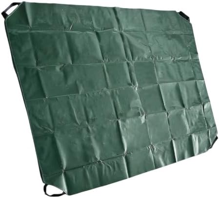 Sturdy PE Leaf Collection Mat Waterproof Garden Debris Tarp with Handles for Yard Cleanup 1.98m Large Green(1.98x1.98m)