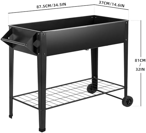 Kendane 32" Elevated Raised Garden Bed Outdoor