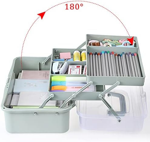 BTSKY 3-Layer Plastic Dividing Storage Box Craft Organizer and Storage