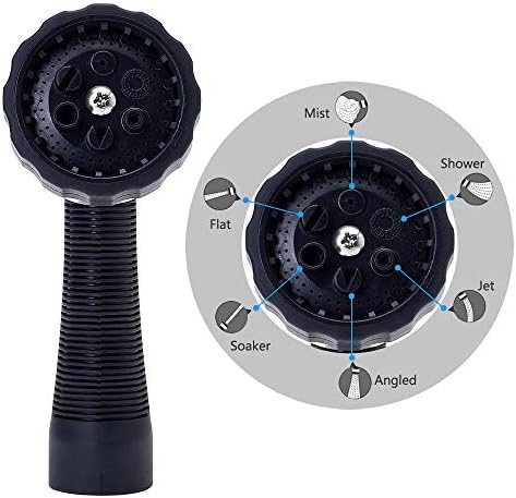 Water Hose Nozzle Spray Nozzle, Metal Garden Hose Nozzle with Adjustable Spray Patterns, Perfect for Watering Plants, Washing Cars and Showering Pets
