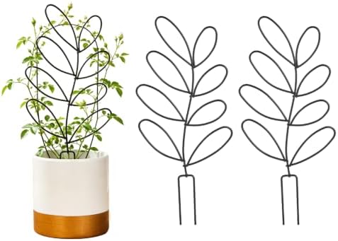 3 Pack 12 Inch Trellis for Climbing Plants Indoor, Rustproof Metal Trellis
