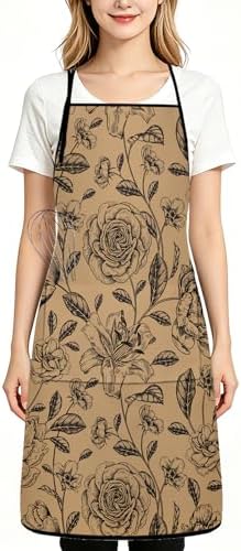 Aprons for Women with Pockets Funny Adjustable Waterproof Apron