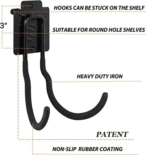 Wallmaster Boltless Shelving Hooks for 1.5 inch Keyhole Shelving Unit 7 Pcs