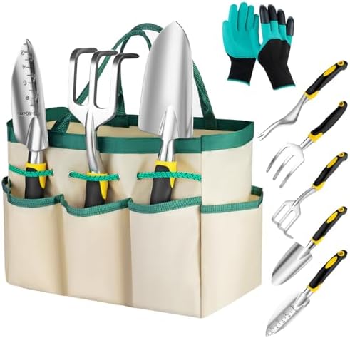 Garden Tools, Gardening Tools, Gardening Hand Tools 7-piece, Yellow