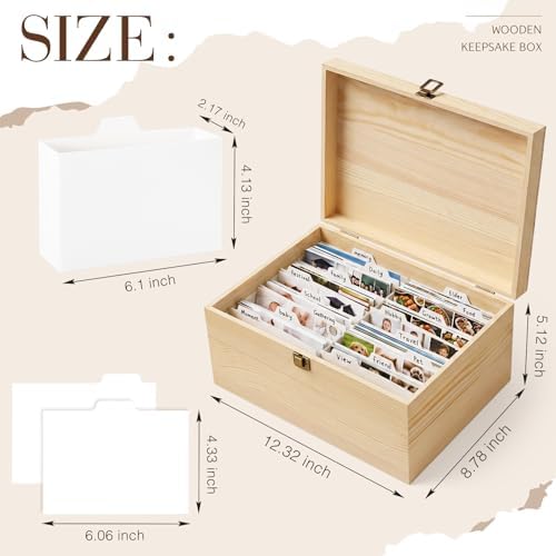 SiliFine Seed Storage Box Garden Seed Organizer with Divider Labels, Maple