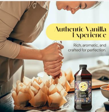 Alcohol-Free Natural Vanilla, Nature Sourced For Baking, Sweet Drinks And More, Small Batch Handcrafted From Madagascar Bourbon Vanilla Pods (16oz)