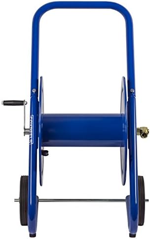 Coxreels 117-3-200-DM Hand Crank Dolly Hose Mount | Water Hose Cart with Wheels | Industrial Water Hose Reel Cart | Mobile Reel for Garden Hose | Fits 3/8'' x 200' Hose | 21” x 19” x 36.25”