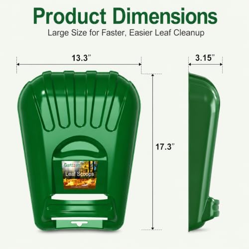 Gardzen Plastic Large Leaf Scoop Hand Rakes