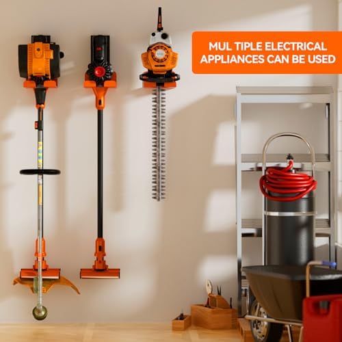 Garage Organizer Trimmer Rack,Garden Power Tool Hanger,2Pack,Orange