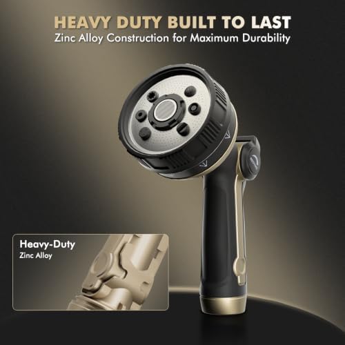 RESTMO Metal Garden Hose Nozzle Heavy Duty, Water Hose Nozzle for Outdoor