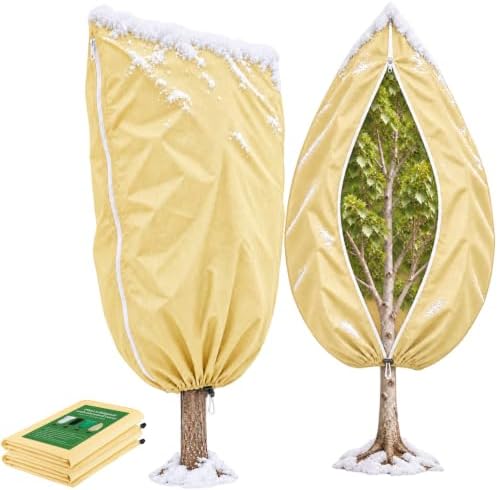 Plant Covers Freeze Protection, 2PCS 47.3''x71'' Tree Covers for Winter