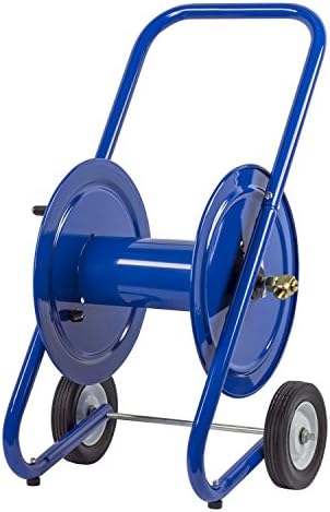 Coxreels 117-3-200-DM Hand Crank Dolly Hose Mount | Water Hose Cart with Wheels | Industrial Water Hose Reel Cart | Mobile Reel for Garden Hose | Fits 3/8'' x 200' Hose | 21” x 19” x 36.25”