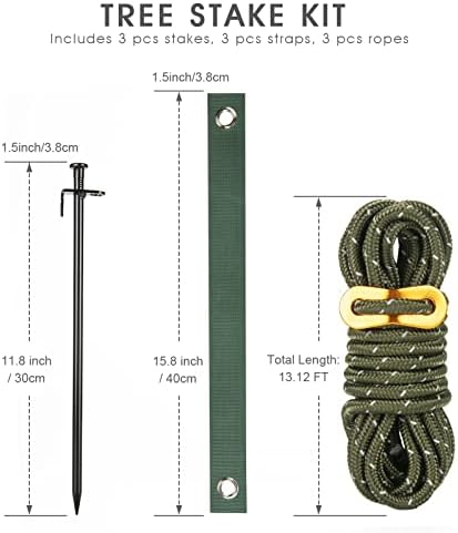 Tree Stakes and Supports, RIFNY Tree Straightening Kits for Leaning Tree
