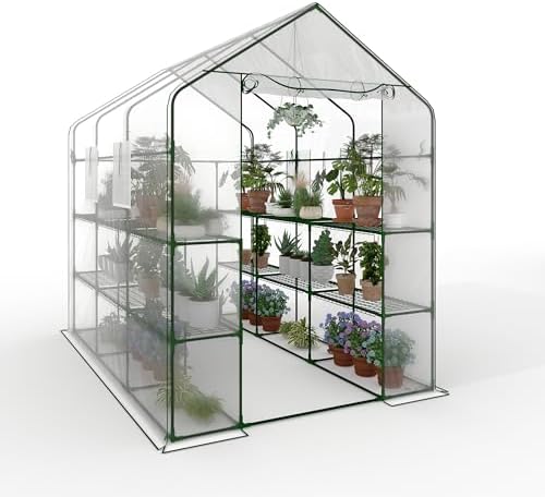 Garvee Greenhouse for Outdoor, 57 x 85 x 77'' Heavy Duty Walk-in Greenhouse