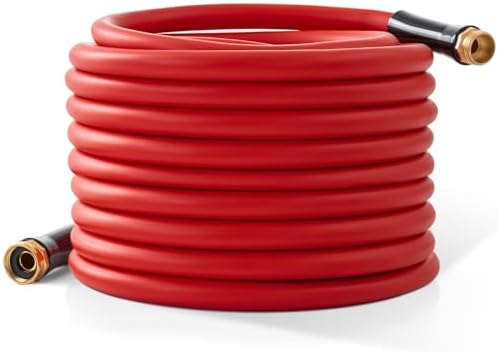 Garden Hose 50ft x 5/8” Hot/Cold Water Hose, -50°F to 190°F, Red