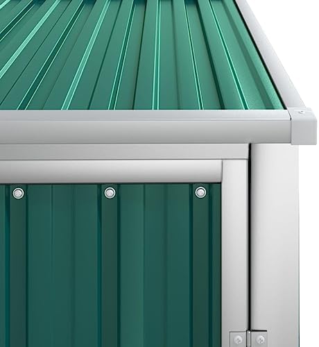 Large Grey Steel Garden Tool Shed - Outdoor Storage with Lockable Doors for Backyard & Garage - Durable, Weatherproof, Ideal for Garden Tools & Equipment Storage