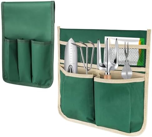 YBB 2 Pack Garden Pouches for Kneeler, Portable Tool Storage Bags Oxford Multiple Storage Pockets Organizer for Outdoor Gardening Kneeling Stool