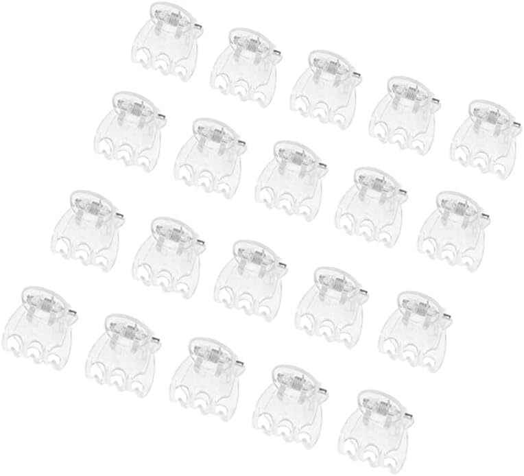 50Pcs Transparent Plant Orchid Clips Flowers Support Clear Fixer for Garden Vine Stem Plants Climbing Clasp Transparent 6 Claws Orchid Clips Plastic Butterfly Plant Support Structures