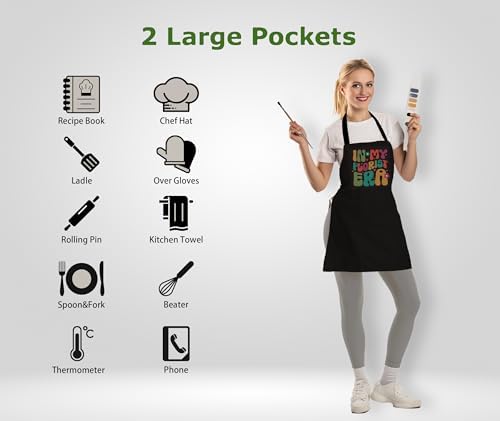 Plant Lover Gifts, Easily Distracted by Plants Gardening Apron for Women with Pockets, Plant Lady Mom Gifts
