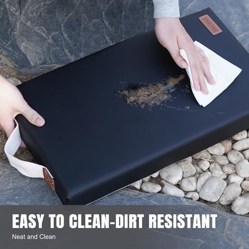 Waterproof Garden Kneeling Pad, 2in Thick, Black, 1 Pack