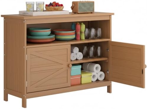 Outdoor Storage Cabinet, HIPS Potting Bench Table, Patio Sideboard