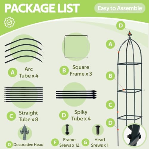 100% Garden Trellis Metal Obelisk Trellis for Climbing Plants Outdoor