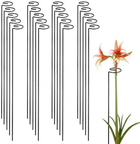 24 Inch 20 Packs Plant Stakes,Plant Supports for Outdoor Plants,Garden Single Stemmed Plant Support Stakes for Gardening,Flowers,Orchid,Peony Lily Rose