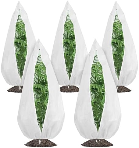 Gardzen 5-Pack Heavy Duty Plant Covers Freeze Protection, 54”×72”