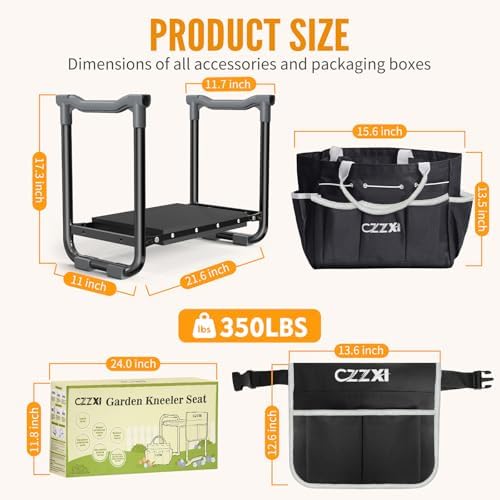 Garden Kneeler and Seat, Wider and Thicker Kneeling Pad