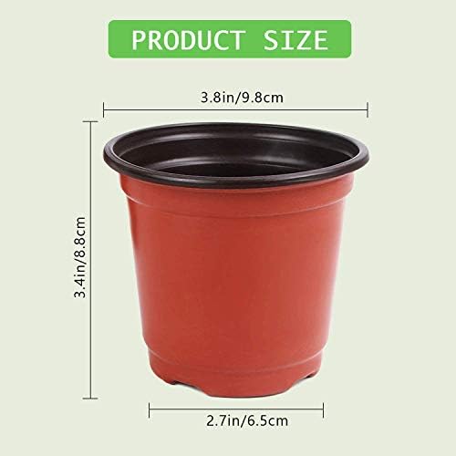 Plant Pots,40 Pcs 4" Plastic Plant Nursery Seed Starting Pots Nursery Pots for Succulent Seedling Cutting Transplanting