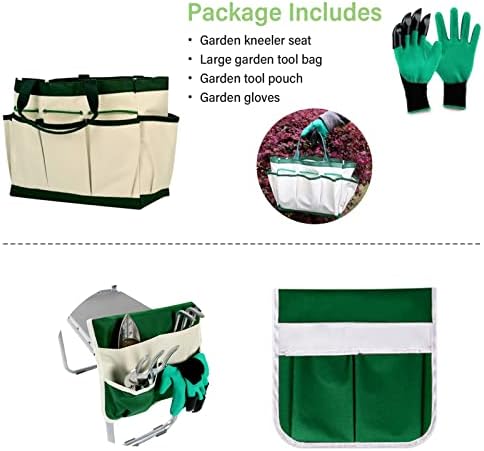 BESTHLS Foldable Garden Kneeler Seat with 11'' Wider Pad Kneeling and Seat