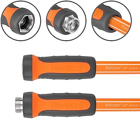 Heavy Duty Garden Hose 80 ft, Hybrid Polymer Water Hose