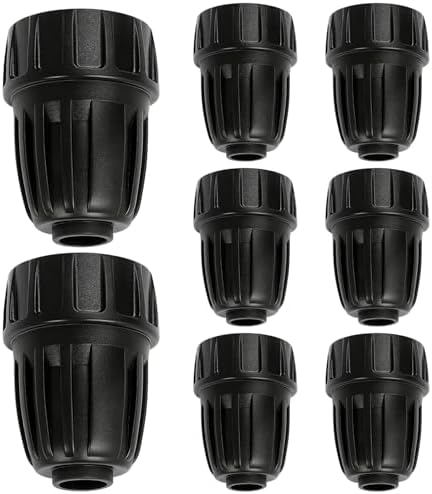 8 Pack 3/4" Garden Hose To 1/2" Irrigation Tubing Adapter, 1/2 Inch Drip Irrigation Tubing To Faucet Garden Hose Adapter 3/4 Inch FHT To 1/2 Inch Supply Line Adapter Fittings