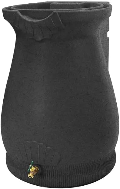 65-Gallon Urn Rain Wizard Decorative Barrel (Dark Granite, 1 Pack)