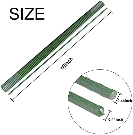 Garden Stakes, 36 Inch 3Ft Steel Plant Tomato Stakes, 25 Pack