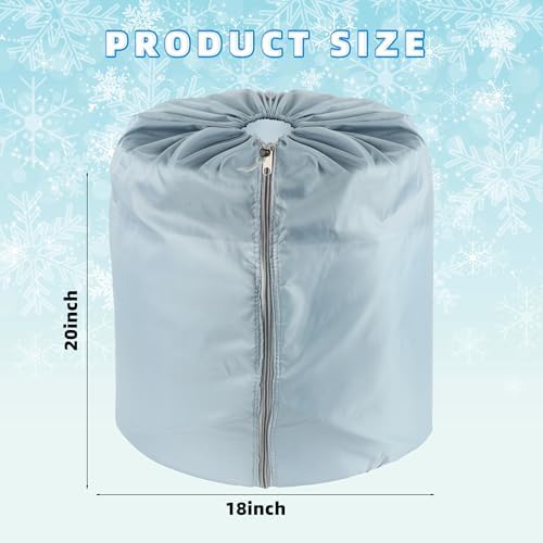2-Pack Plant Pot Covers for Winter Freeze Protection - 18" x 20" Frost Protection Cover for Outdoor Plants & Shrubs (Silver)