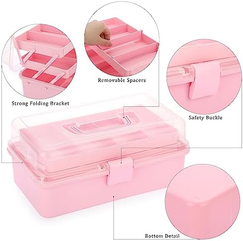 BTSKY 3-Layer Plastic Dividing Storage Box Craft Organizer and Storage